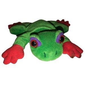 Special Effect 24K GreenTree Frog w Red Feet  Beanie Plush - Approx. 6" Long - P